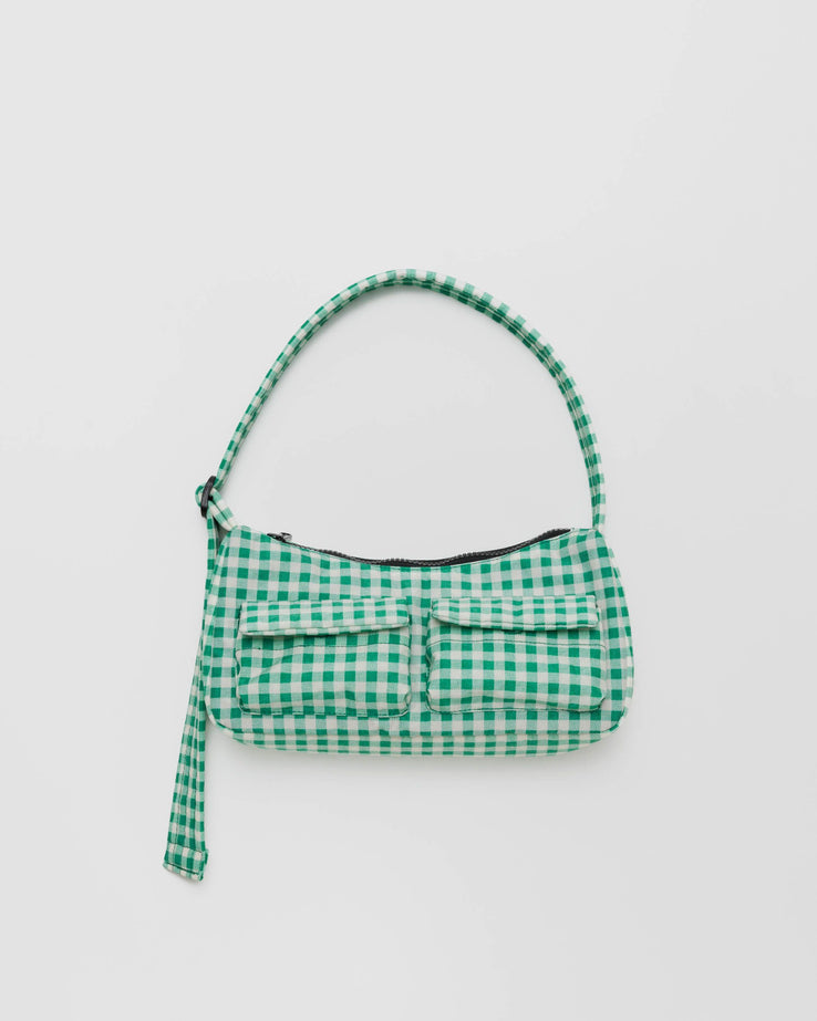 Baggu-Cargo Shoulder Bag-Bags & Wallets-Green Gingham-Much and Little Boutique-Vancouver-Canada