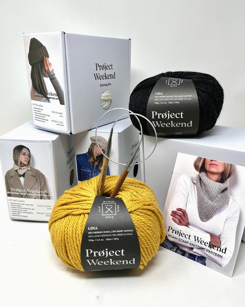 Project Weekend-Beaumont Split Collar Knitting Kit-DIY Kits-Much and Little Boutique-Vancouver-Canada