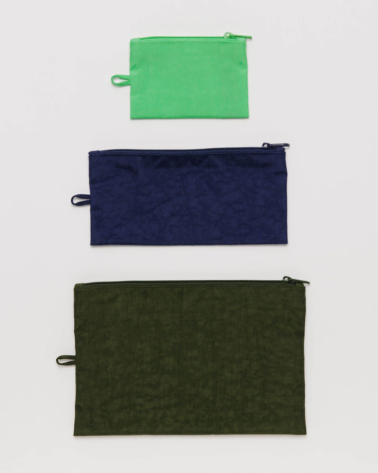 Baggu-Flat Pouch Set-Bags & Wallets-Marine-O/S-Much and Little Boutique-Vancouver-Canada