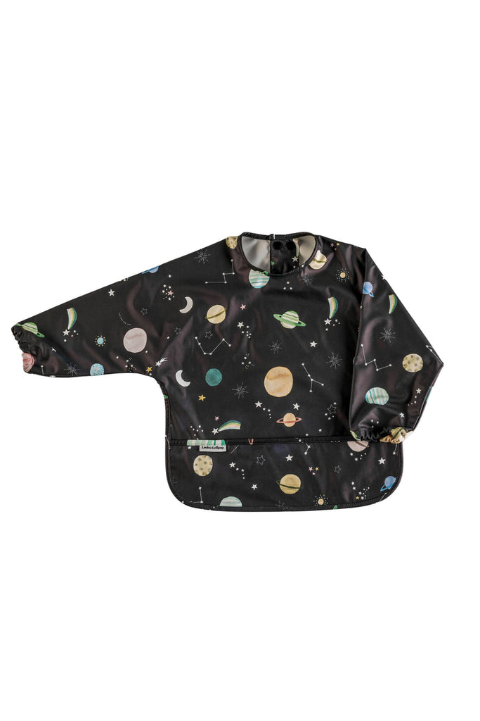 Loulou Lollipop-Long Sleeve Waterproof Bib-Everyday Essentials-Planets-Much and Little Boutique-Vancouver-Canada