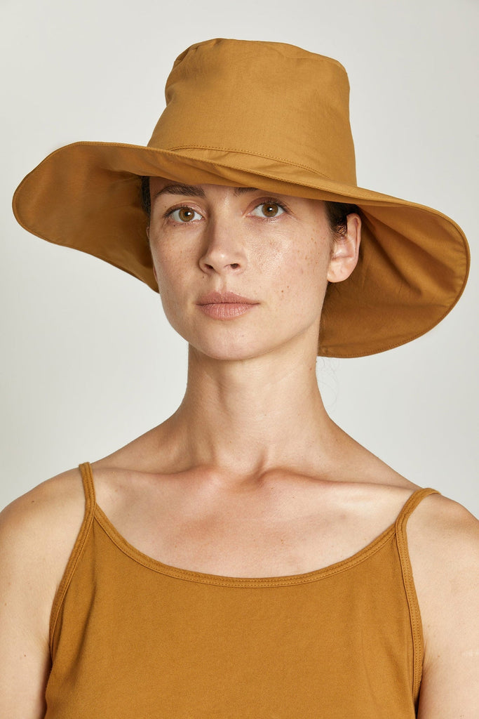 Black Crane-Wavy Hat-Hats & Scarves-Camel-Small-Much and Little Boutique-Vancouver-Canada