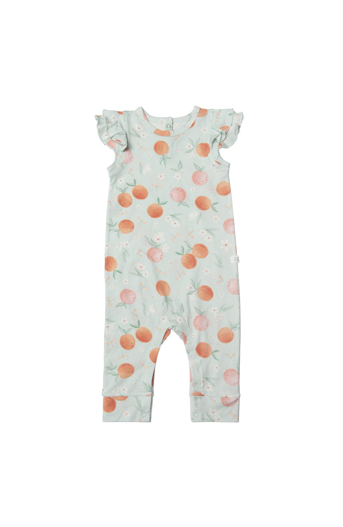 Loulou Lollipop-Ruffle Romper-Clothing-Peaches-0-3 mos-Much and Little Boutique-Vancouver-Canada