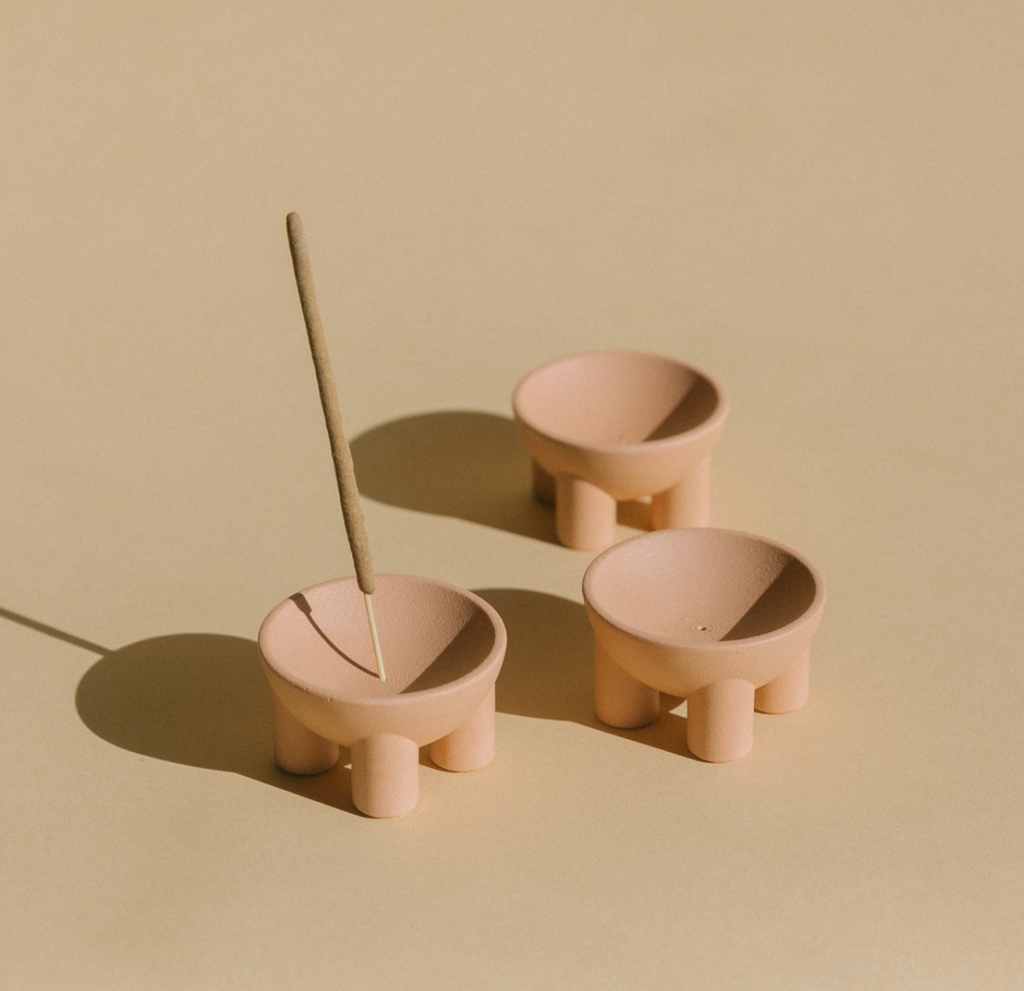 Surppot-Footed Incense Holder-Candles & Home Fragrance-Terracotta-Much and Little Boutique-Vancouver-Canada