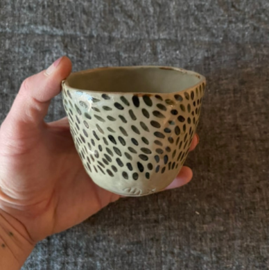 Hillary Webb-Pinch Cup with Hand Painted Decoration-Art & Decor-Much and Little Boutique-Vancouver-Canada