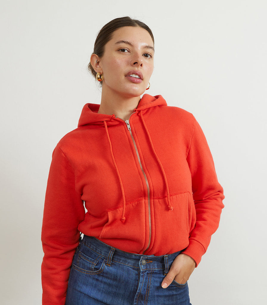 Loup-Jay Zip Hoodie-Outerwear-Vermilion-XSmall-Much and Little Boutique-Vancouver-Canada