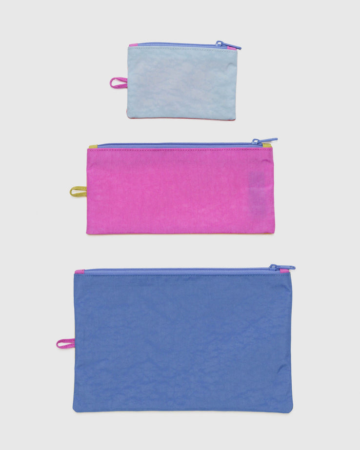 Baggu-Flat Pouch Set-Bags & Wallets-Vacation Colourblock-O/S-Much and Little Boutique-Vancouver-Canada