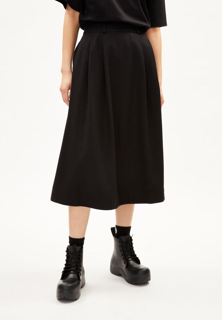 Armed Angels-Dorikaa Midi Skirt-Bottoms-Black-XSmall-Much and Little Boutique-Vancouver-Canada