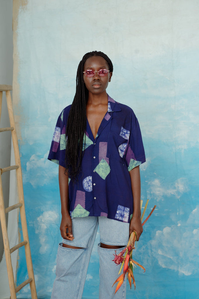 Osei Duro-Holiday Shirt-Shirts & Blouses-Location-XS/S-Much and Little Boutique-Vancouver-Canada