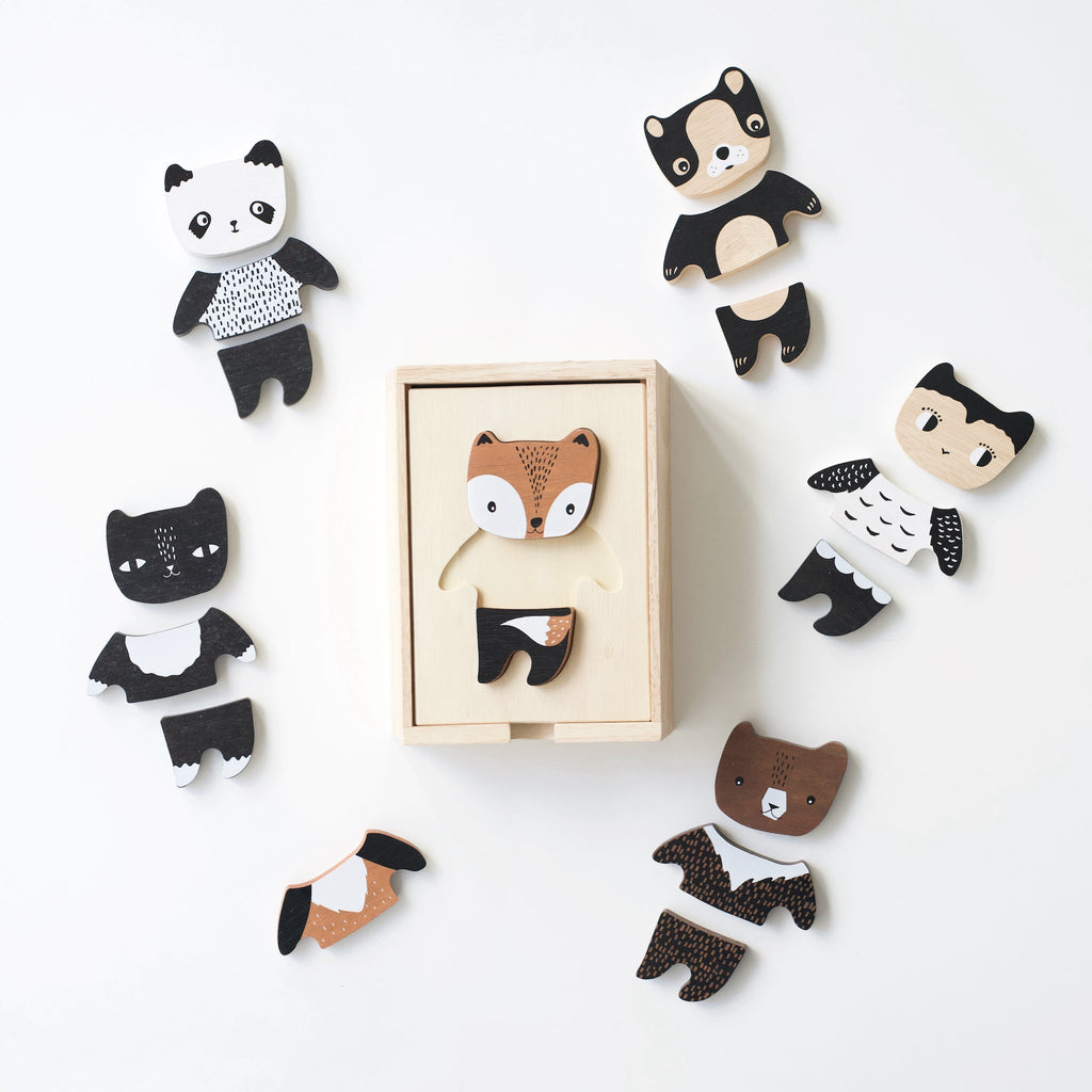 Wee Gallery-Mix & Match Animal Tiles-Toys & Games-Much and Little Boutique-Vancouver-Canada