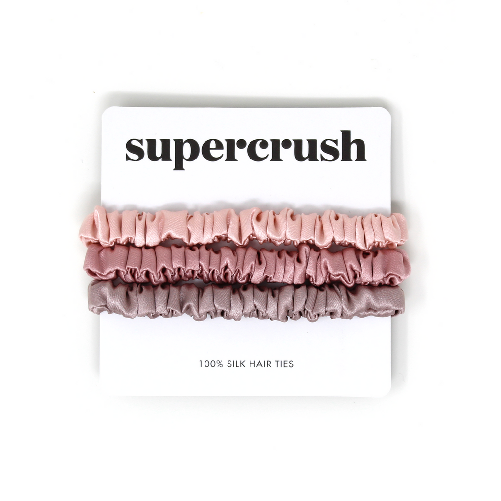 Supercrush-Three Pack of Silk Hair Ties-Hair Accessories-Bloom-Much and Little Boutique-Vancouver-Canada