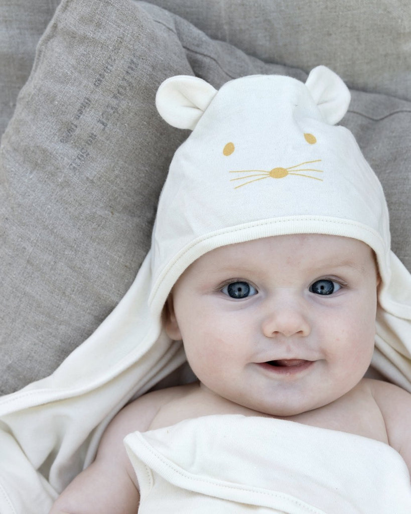 Fog Linen-Hooded Swaddle-Blankets & Swaddles-Much and Little Boutique-Vancouver-Canada