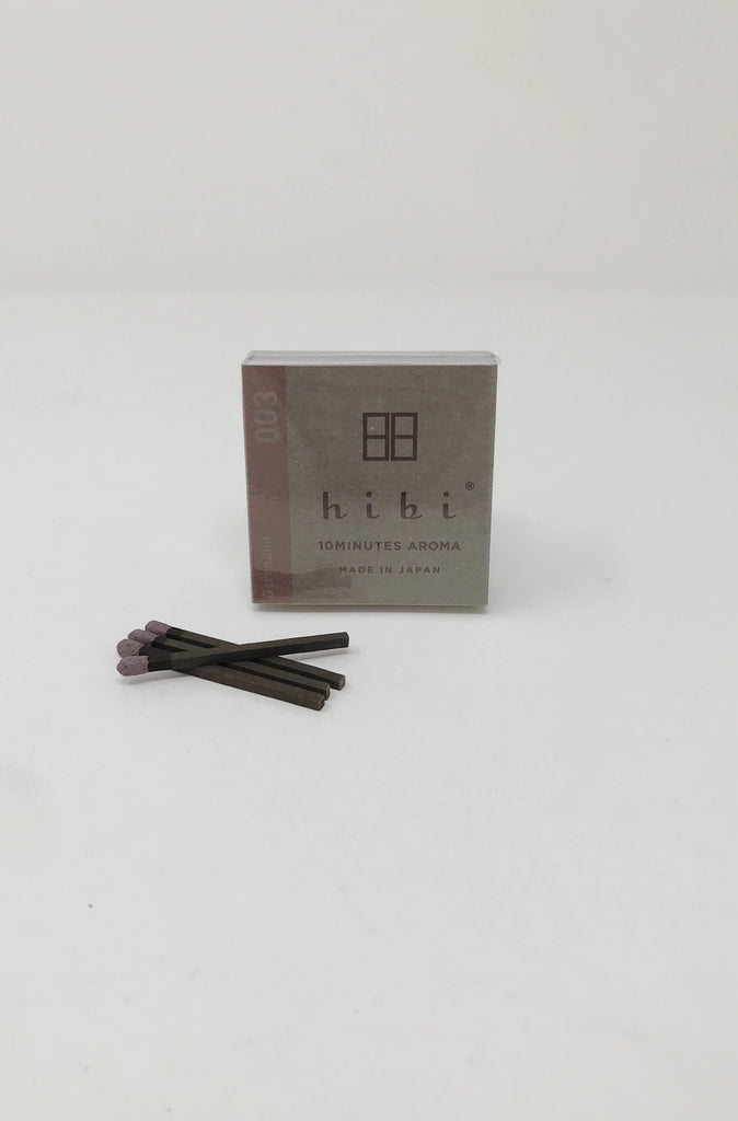 Hibi-Incense Matches-Candles & Home Fragrance-Geranium-O/S-Much and Little Boutique-Vancouver-Canada