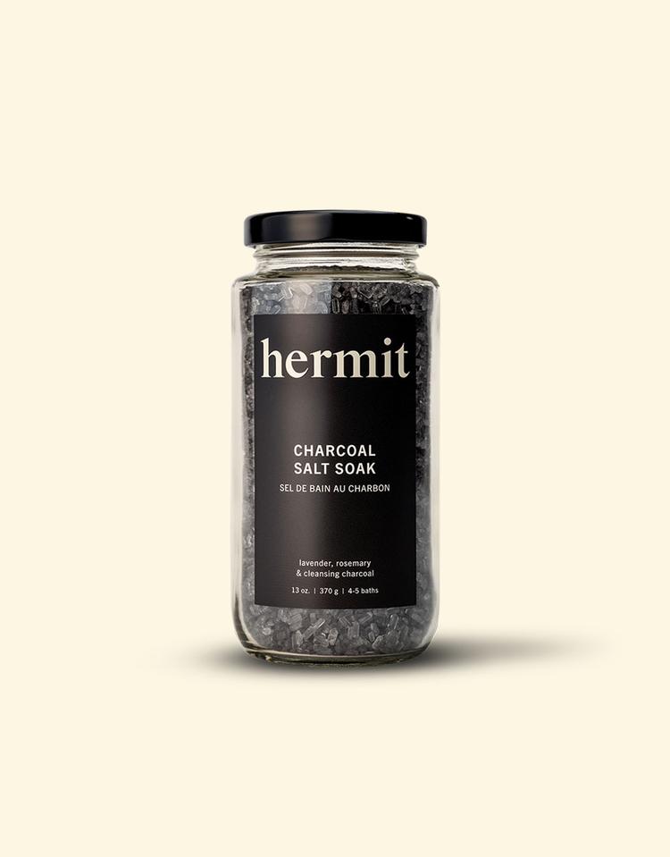 Hermit Goods-Salt Soak-Body Care-Charcoal-370g-Much and Little Boutique-Vancouver-Canada