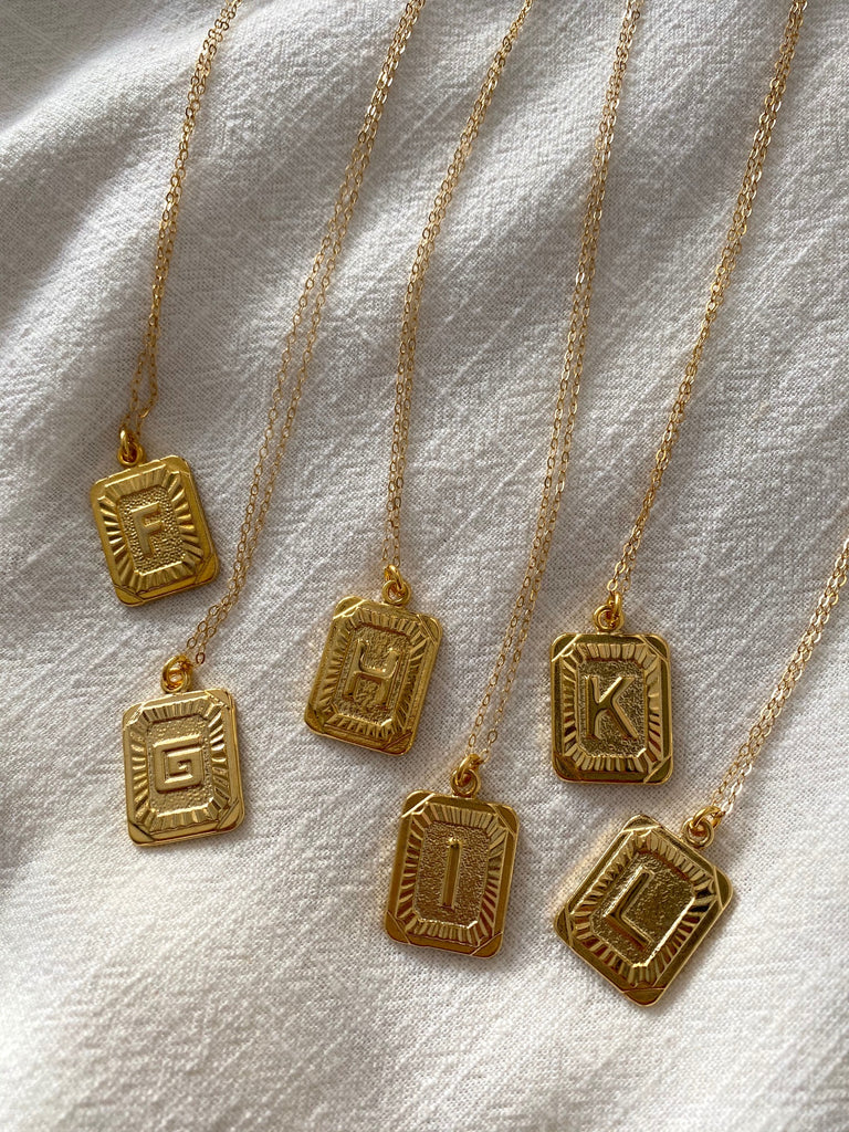 Meri Peti-Naam Alphabet Necklace-Jewelry-A-O/S-Much and Little Boutique-Vancouver-Canada