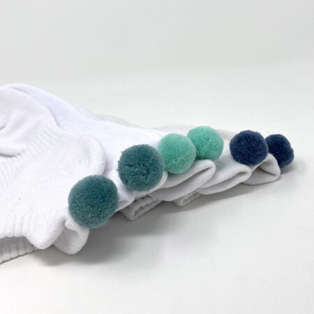 XS Unified-80'S Pompom Socks - 3 Pack-Socks-Blues-Much and Little Boutique-Vancouver-Canada