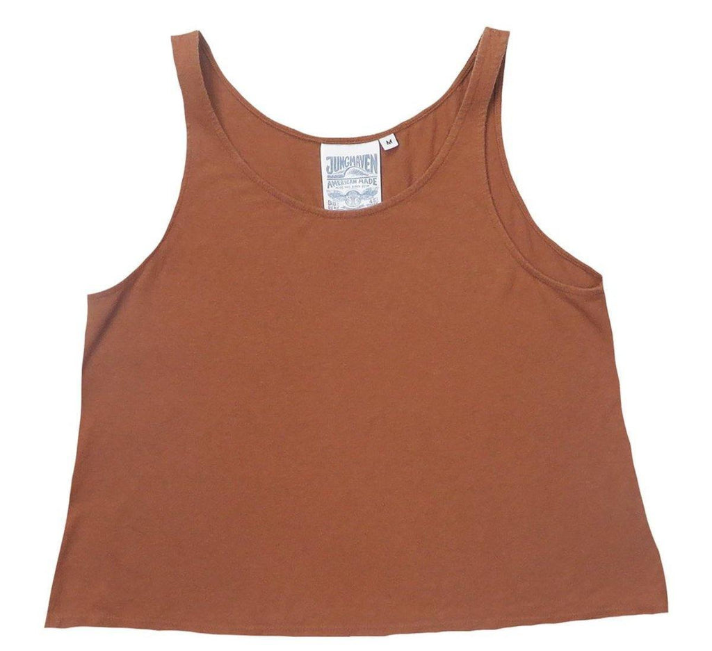 Jungmaven-Cropped Tank-Casual Tops-Terracotta-XSmall-Much and Little Boutique-Vancouver-Canada