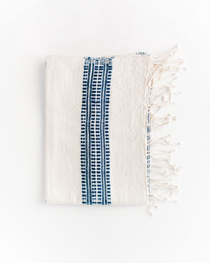 Creative Women-Hand Or Kitchen Towel-Bath-Natural w/ Navy Stripe-O/S-Much and Little Boutique-Vancouver-Canada