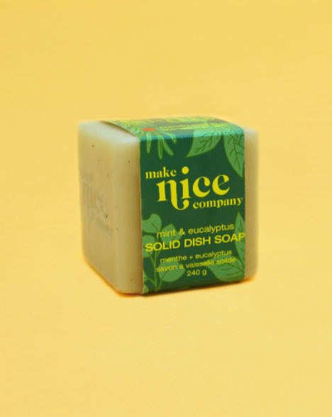 Make Nice Co-Mint & Eucalyptus Soldi Dish Soap - 240G-Cleaning & Utility-Much and Little Boutique-Vancouver-Canada
