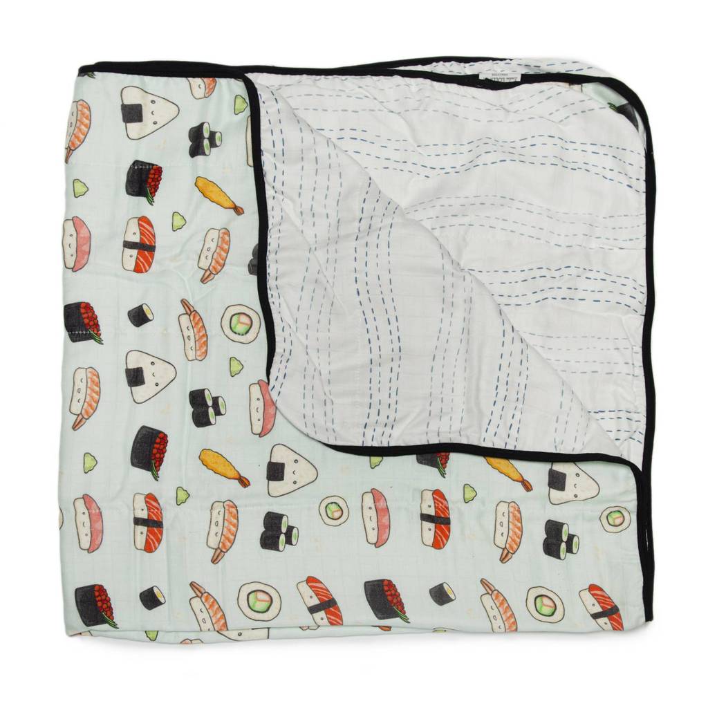 Loulou Lollipop-Muslin Quilt-Blankets & Swaddles-Sushi-47"x47"-Much and Little Boutique-Vancouver-Canada