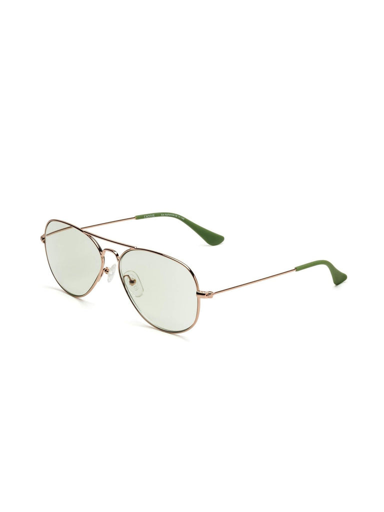 Caddis-MABUHAY Reading Glasses-Eyewear-Polished Rose Gold Green-1.00-Much and Little Boutique-Vancouver-Canada
