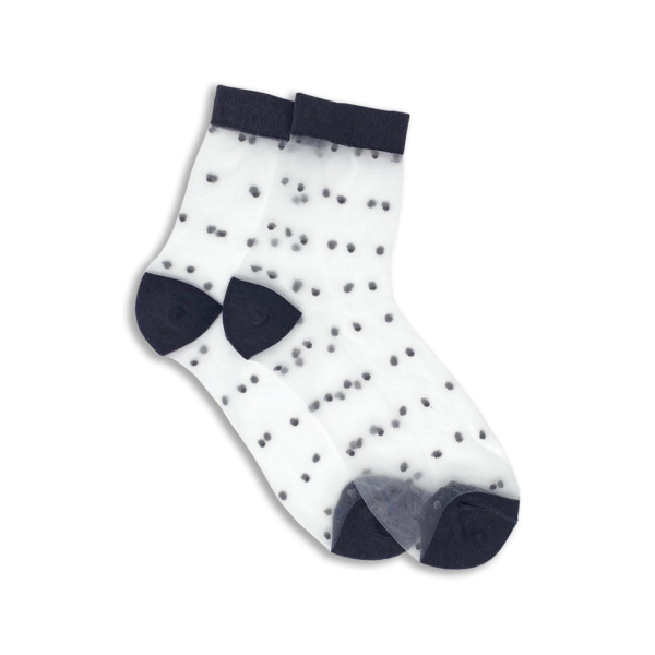 XS Unified-Sheer Dot Socks-Socks-Pewter-O/S-Much and Little Boutique-Vancouver-Canada