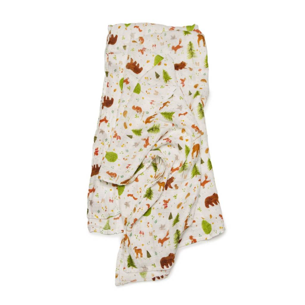Loulou Lollipop-Muslin Swaddle-Blankets & Swaddles-Forest Friends-O/S-Much and Little Boutique-Vancouver-Canada