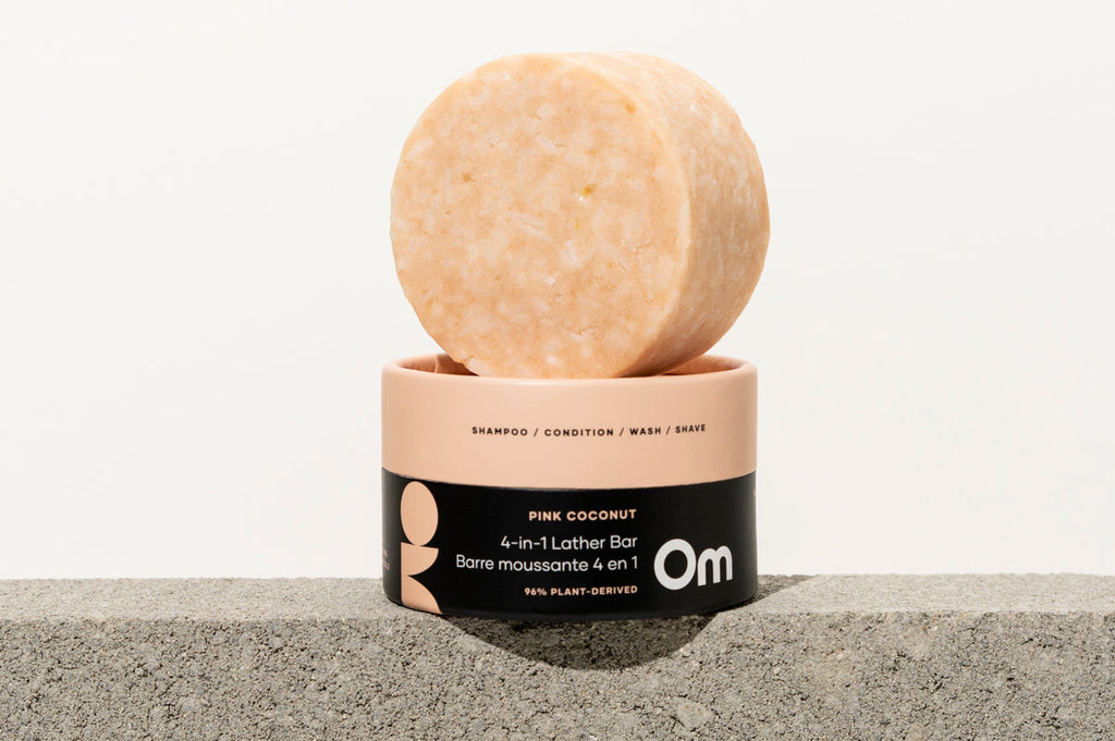 Om Organics-Pink Coconut 4-in-1 Lather Bar-Body Care-Much and Little Boutique-Vancouver-Canada