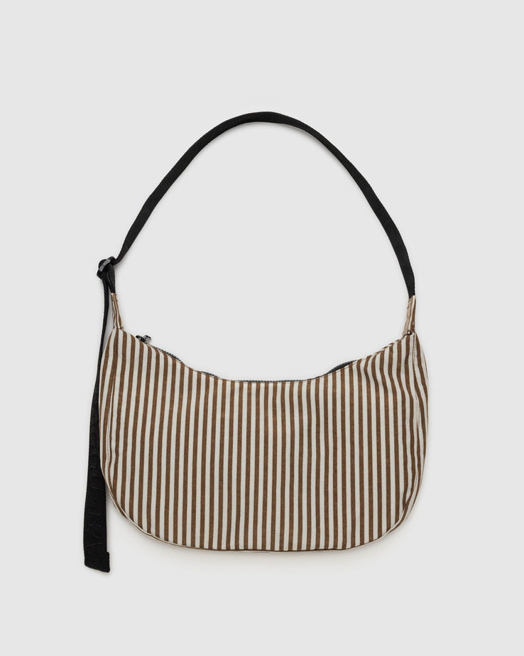 Baggu-Medium Nylon Crescent Bag-Bags & Wallets-Brown Stripe-OS-Much and Little Boutique-Vancouver-Canada