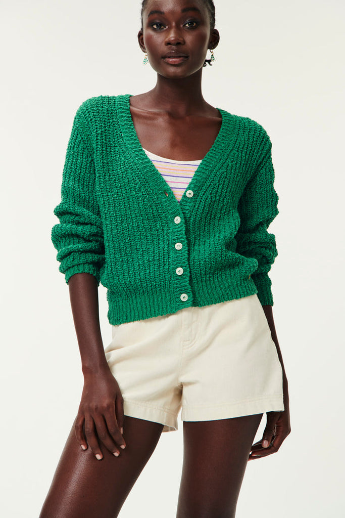 Des Petits Hauts-Dalia Cropped Cardigan-Knits-Small-Much and Little Boutique-Vancouver-Canada