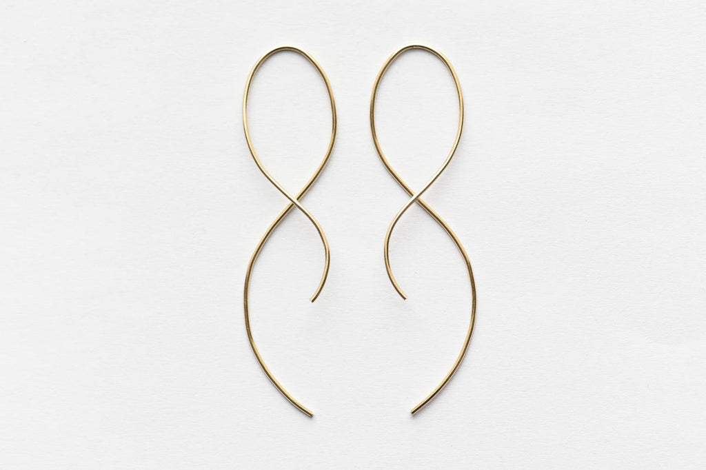 8.6.4 Design-Threader Earrings L-01 - Gold-Jewelry-Much and Little Boutique-Vancouver-Canada