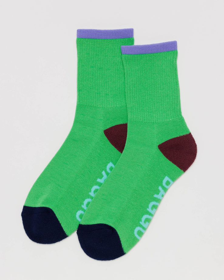Baggu-Ribbed Socks-Socks-Aloe Mix-Much and Little Boutique-Vancouver-Canada