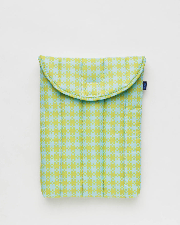 Baggu-Puffy Laptop Sleeve - 13"/14"-Bags & Wallets-Mint Pixel Gingham-Much and Little Boutique-Vancouver-Canada
