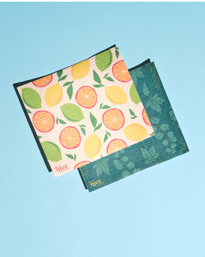 Make Nice Co-Two Pack Sponge Cloths-Cleaning & Utility-Much and Little Boutique-Vancouver-Canada