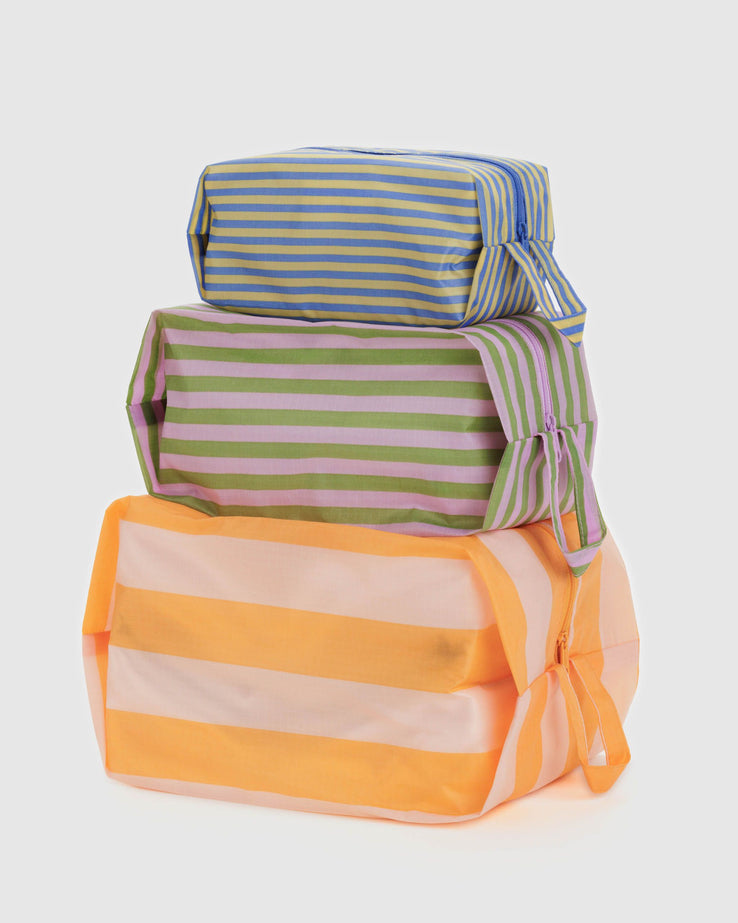 Baggu-3D Zip Set-Bags & Wallets-Hotel Stripes-Much and Little Boutique-Vancouver-Canada