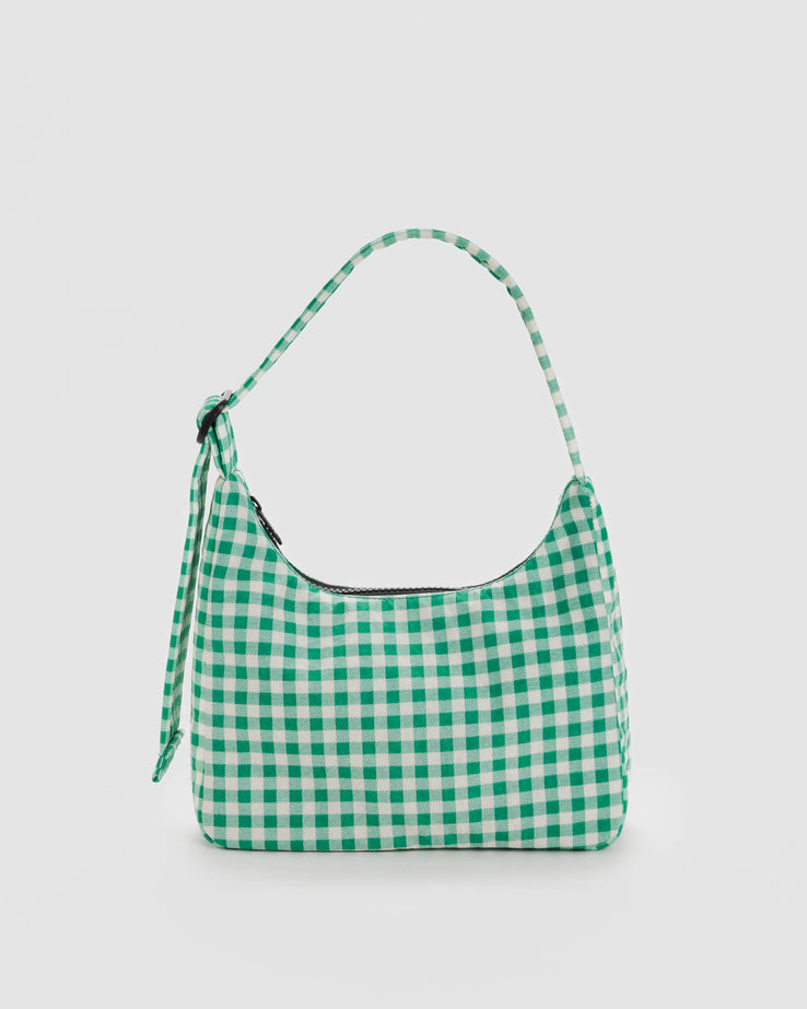 Baggu-Mini Nylon Shoulder Bag-Bags & Wallets-Green Gingham-Much and Little Boutique-Vancouver-Canada