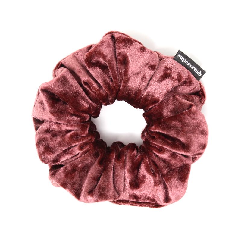 Supercrush-Regular Scrunchie-Hair Accessories-Bordeaux Velvet-O/S-Much and Little Boutique-Vancouver-Canada
