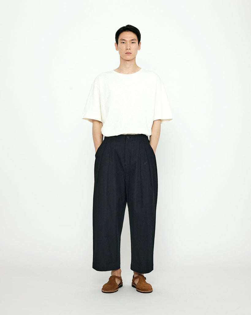 7115 by Szeki-Pleated Trouser - Stripe Edition-Bottoms-Much and Little Boutique-Vancouver-Canada
