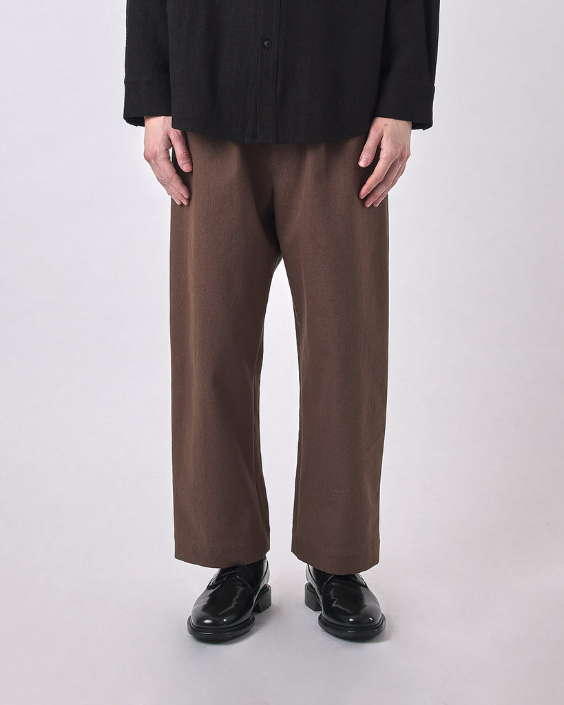 7115 by Szeki-Signature Curved Leg Trousers Fall Edition-Bottoms-Brown-XSmall-Much and Little Boutique-Vancouver-Canada