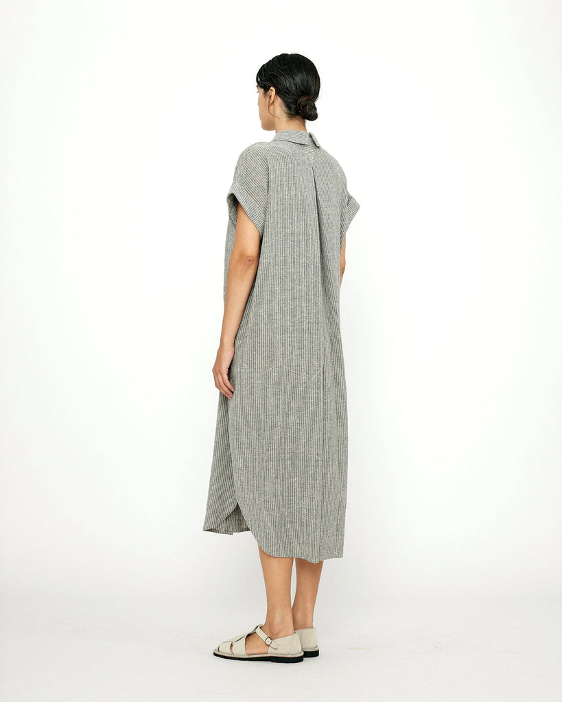 7115 by Szeki-Striped Maxi Shirt Dress-Dresses-Much and Little Boutique-Vancouver-Canada