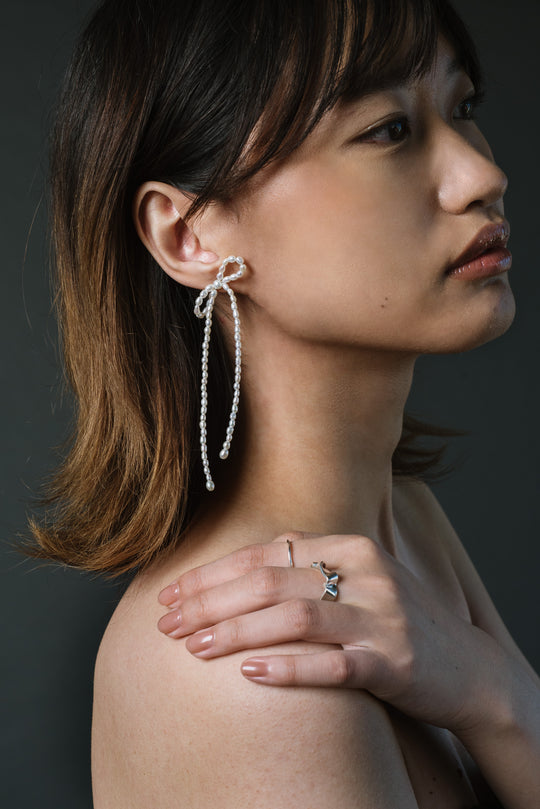 Kara Yoo-Margot Earrings - Rice Pearl-Jewelry-Much and Little Boutique-Vancouver-Canada