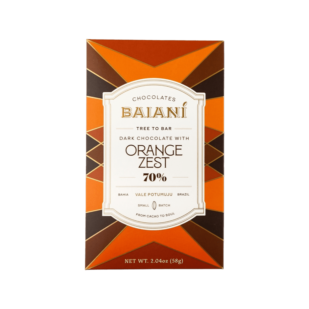 Baiani-Craft Chocolate-Pantry-Orange Zest 70%-Much and Little Boutique-Vancouver-Canada