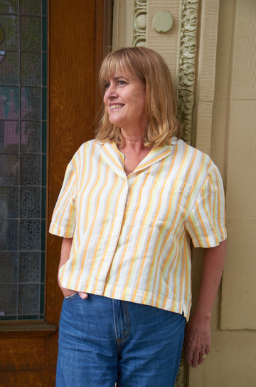 Armed Angels-Leaanne Striped Linen Shirt SS23-Shirts & Blouses-XSmall-Much and Little Boutique-Vancouver-Canada