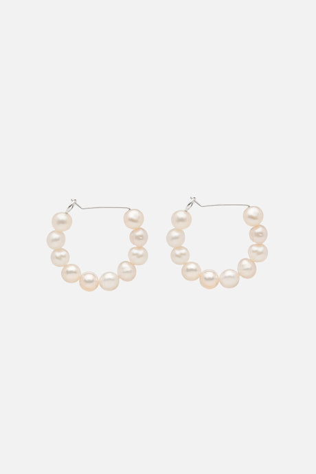 Kara Yoo-Michelle Hoops - Pearl-Jewelry-Much and Little Boutique-Vancouver-Canada