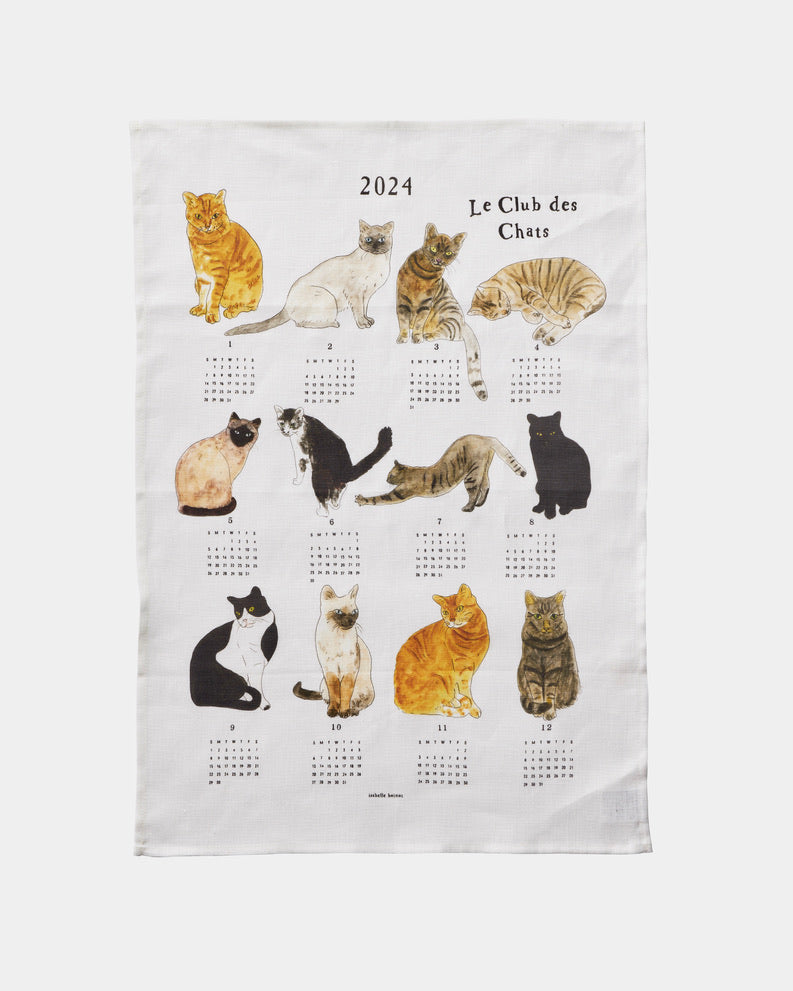 Fog Linen-2024 Linen Calendar-Agendas & Calendars-Cats-Much and Little Boutique-Vancouver-Canada