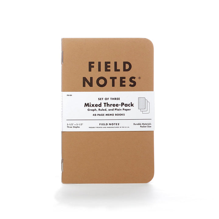 Field Notes-3-Pack Original Kraft Memo Books - Mixed-Journals & Stationery-Much and Little Boutique-Vancouver-Canada