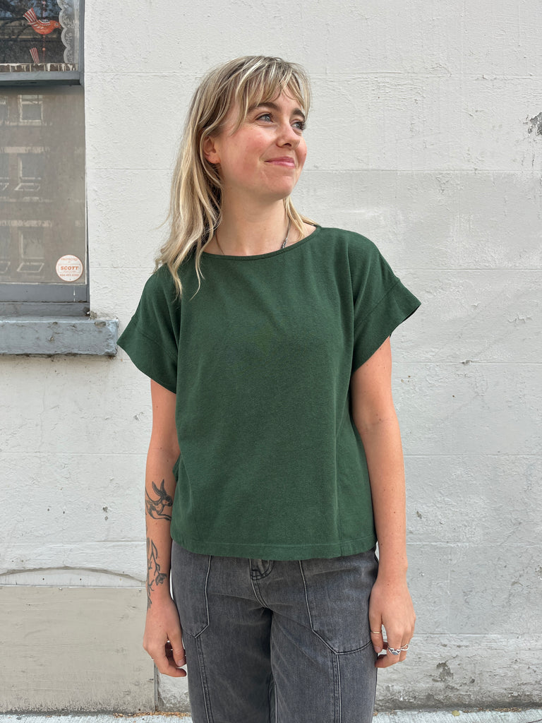 Jungmaven-Taos Top-Casual Tops-Hunter Green-XSmall-Much and Little Boutique-Vancouver-Canada