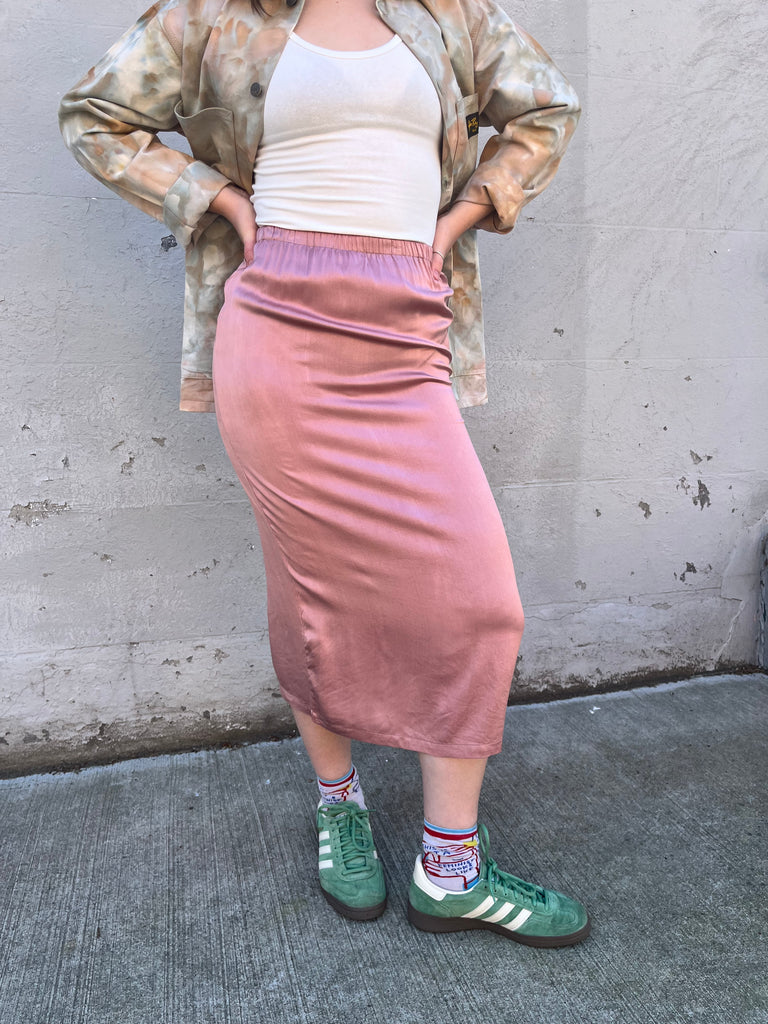 Riverside Tool & Dye-Silk Midi Skirt-Bottoms-Much and Little Boutique-Vancouver-Canada