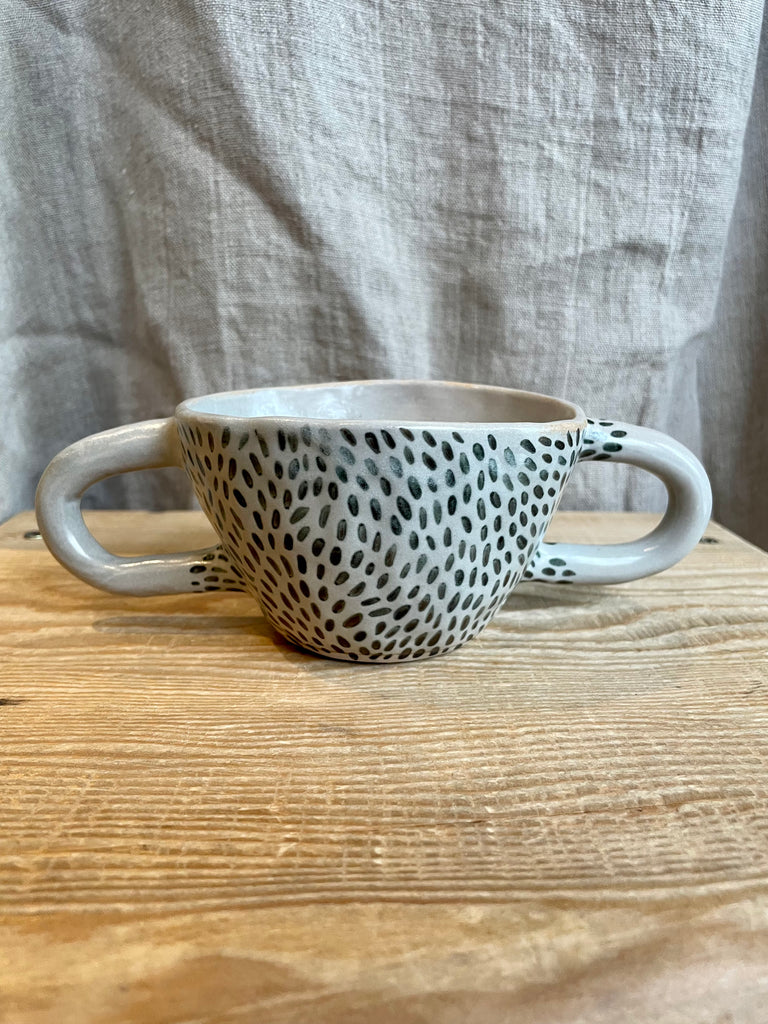 Hillary Webb-Pinch Formed Cup with Double Handles-Art & Decor-Much and Little Boutique-Vancouver-Canada
