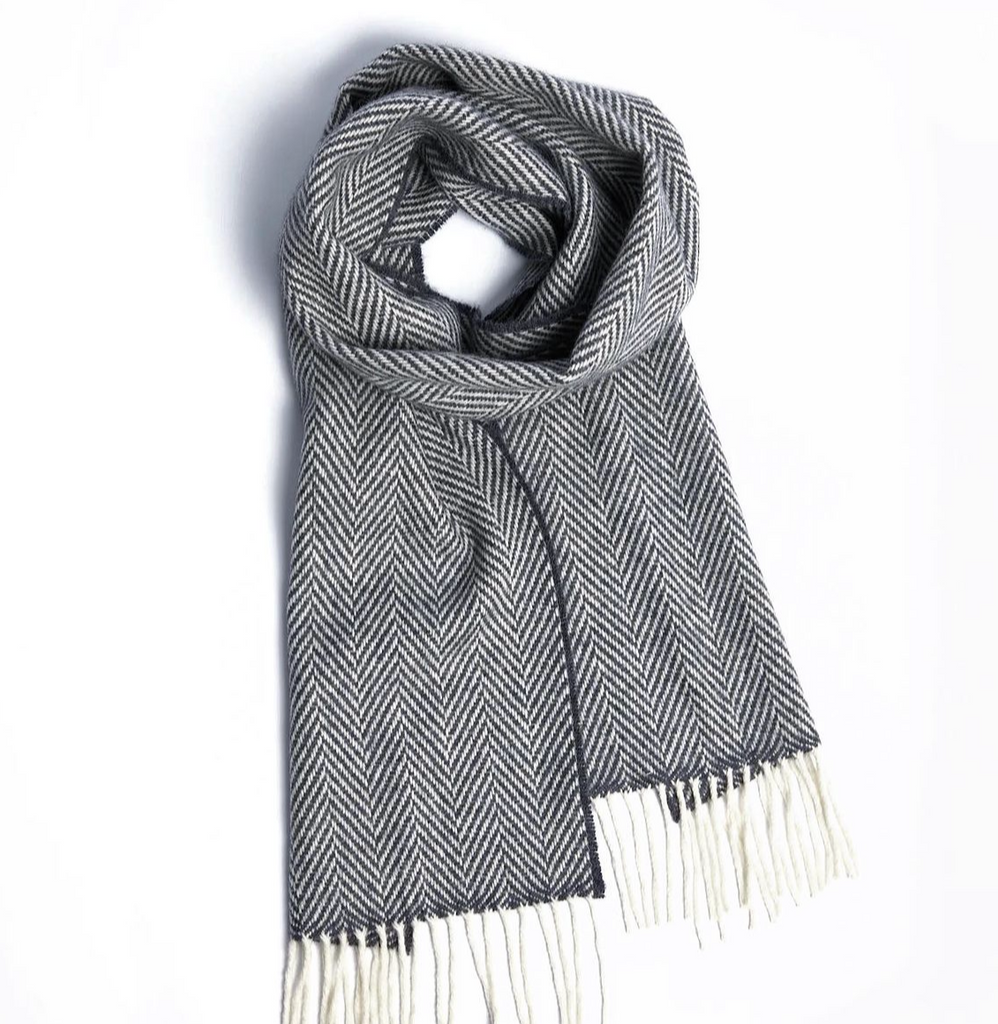 XS Unified-Lambswool Cashmere Blend Scarf-Hats & Scarves-Coal-Much and Little Boutique-Vancouver-Canada