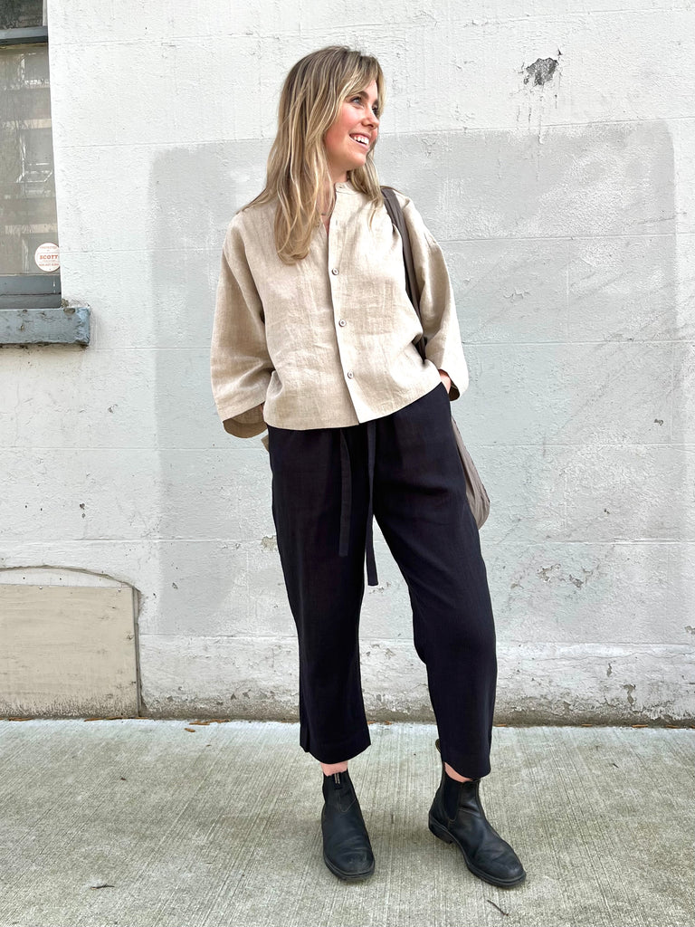 7115 by Szeki-Drawstring Relaxed Trouser-Bottoms-Much and Little Boutique-Vancouver-Canada